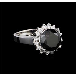 4.95ctw Black Diamond Ring - 14KT White Gold