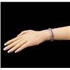 Image 4 : Crayola 10.34ctw Pink Amethyst Bracelet - .925 Silver