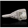 Image 1 : 18KT White Gold 3.01ctw Diamond Ring