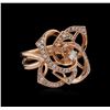 Image 1 : 14KT Rose Gold 0.42ctw Diamond Ring