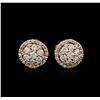 Image 1 : 14KT Two-Tone Gold 1.31ctw Diamond Earrings