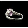 Image 3 : 2.91ct Kunzite and Diamond Ring - 14KT White Gold