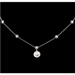 0.32ctw Diamond Necklace - 14KT White Gold