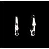Image 1 : 0.04ctw Diamond Earrings - 14KT White Gold