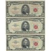 Image 1 : 1963 $5 Red Seal Bill Lot of 3