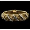 Image 1 : 3.01ctw Diamond Bracelet Style Ladies Watch - 14KT Yellow Gold