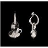 Image 2 : 2.60ctw Black Diamond Earrings - 18KT White Gold