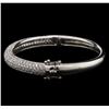 Image 2 : 5.10ctw Diamond Bangle Bracelet - 14KT White Gold