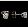 Image 2 : 1.08ctw Diamond Solitaire Earrings - 14KT White Gold