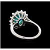 Image 3 : 2.63ct Apatite and Diamond Ring - 14KT White Gold