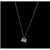Image 4 : 14KT White Gold 0.13ctw Diamond Purse Pendant With Chain