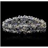 Image 2 : 14KT White Gold 35.00ctw Sapphire and Diamond Bracelet