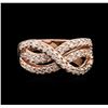 Image 2 : 14KT Rose Gold 0.50ctw Diamond Ring