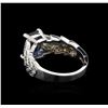 Image 3 : 3.01ct Sapphire and Diamond Ring - 14KT White Gold