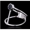 Image 1 : 14KT White Gold 0.55ct Sapphire Ring