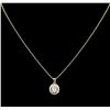 Image 2 : 1.23ctw Diamond Pendant With Chain - 14KT White Gold