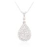 Image 2 : 14KT White Gold 0.77ctw Diamond Pendant With Chain