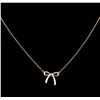 Image 2 : 14KT Rose Gold Bow Necklace