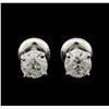 Image 1 : 1.35ctw Diamond Stud Earrings - 14KT White Gold