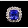 Image 2 : 14KT White Gold 16.51ct GIA Cert Tanzanite and Diamond Ring