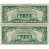 Image 2 : 1963 $5 Red Seal Bill Lot of 2