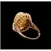 Image 3 : 7.57ct Opal and Diamond Ring - 14KT Rose Gold