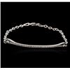 Image 1 : 14KT White Gold 0.26ctw Diamond Bracelet