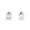 Image 1 : 1.10ctw Diamond Stud Earrings - 14KT White Gold