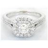 Image 1 : Vera Wang 1.30ctw Diamond and Sapphire Ring - 14KT White Gold