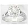 Image 4 : Vera Wang 1.30ctw Diamond and Sapphire Ring - 14KT White Gold