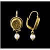 Image 2 : Pearl Earrings - 18KT Yellow Gold