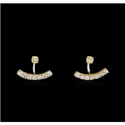 1.14ctw Diamond Earrings - 14KT Yellow Gold