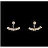 Image 1 : 1.14ctw Diamond Earrings - 14KT Yellow Gold