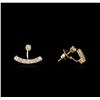 Image 2 : 1.14ctw Diamond Earrings - 14KT Yellow Gold