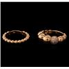 Image 2 : 0.16ctw Diamond Ring Set - 14KT Rose Gold