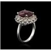 Image 3 : 14KT White Gold 6.16ct Ruby and Diamond Ring