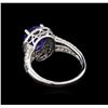 Image 3 : 2.97ct Tanzanite and Diamond Ring - 14KT White Gold