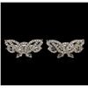 Image 1 : 1.00ctw Diamond Cufflinks - 14KT White Gold