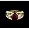 Image 1 : 14KT Yellow Gold 2.13ct Ruby and Diamond Ring