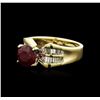 Image 2 : 14KT Yellow Gold 2.13ct Ruby and Diamond Ring