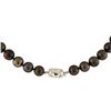 Image 2 : Tahitian Cultured Pearl Necklace With Diamond Clasp