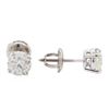 Image 2 : 0.97ctw Diamond Stud Earrings - 14KT White Gold