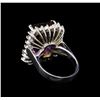 Image 3 : 11.52ct Ametrine Quartz and Diamond Ring - 14KT White Gold
