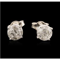 14KT White Gold 1.72ctw Diamond Stud Earrings