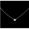 Image 1 : 14KT White Gold 0.24ct Diamond Necklace