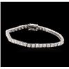 Image 1 : 14KT White Gold 5.52ctw Diamond Tennis Bracelet