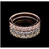 Image 1 : 1.65ctw Diamond Stackable Rings - 14KT Tri-Color Gold