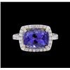 Image 2 : 14KT Two-Tone Gold 4.29ct Tanzanite and Diamond Ring