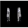 Image 1 : 14KT White Gold 0.04ctw Diamond Earrings