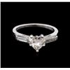 Image 2 : 1.03ctw Heart Diamond Ring - Platinum